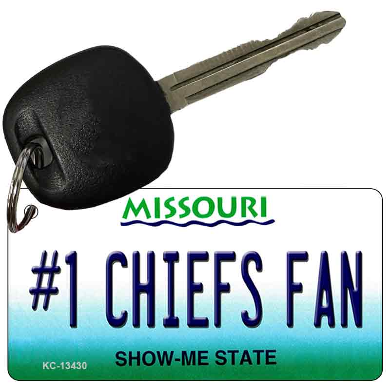 Number 1 Chiefs Fan Novelty Metal Key Chain KC-13430