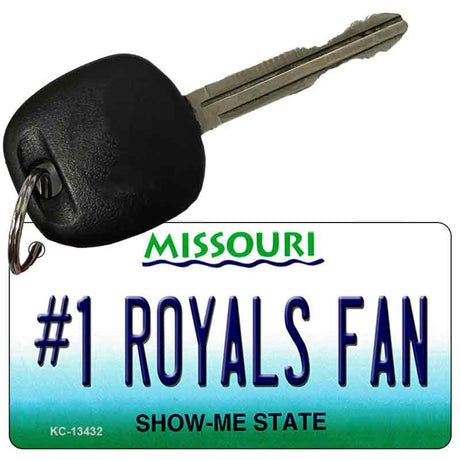 Number 1 Royals Fan Novelty Metal Key Chain KC-13432