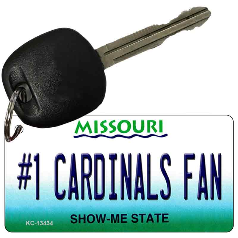 Number 1 Cardinals Fan Novelty Metal Key Chain KC-13434