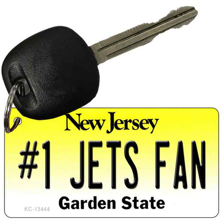 Number 1 Jets Fan Novelty Metal Key Chain KC-13444