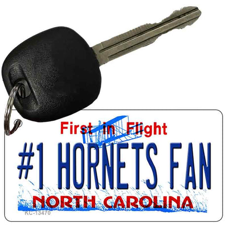 Number 1 Hornets Fan Novelty Metal Key Chain KC-13470