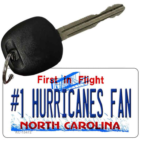 Number 1 Hurricanes Fan Novelty Metal Key Chain KC-13472