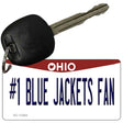 Number 1 Blue Jackets Fan Novelty Metal Key Chain KC-13484