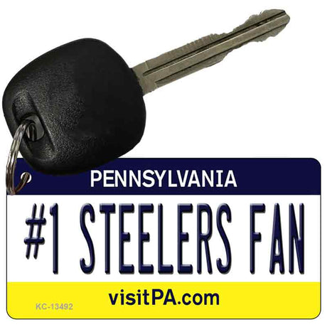 Number 1 Steelers Fan Novelty Metal Key Chain KC-13492