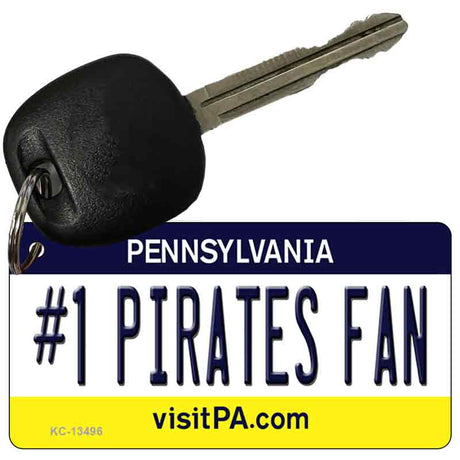 Number 1 Pirates Fan Novelty Metal Key Chain KC-13496