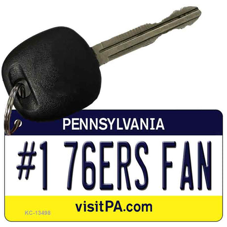 Number 1 76ers Fan Novelty Metal Key Chain KC-13498