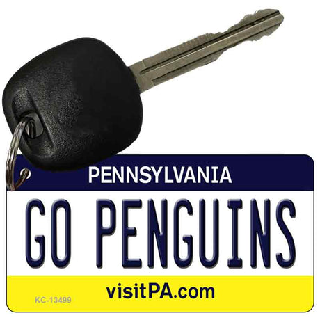 Go Penguins Novelty Metal Key Chain KC-13499