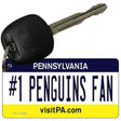 Number 1 Penguins Fan Novelty Metal Key Chain KC-13500