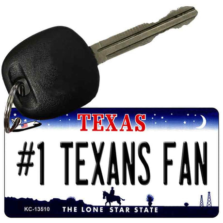 Number 1 Texans Fan Novelty Metal Key Chain KC-13510