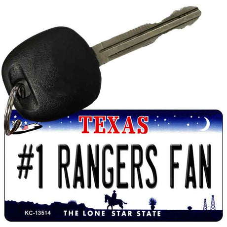 Number 1 Rangers Fan Novelty Metal Key Chain KC-13514