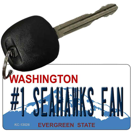 Number 1 Seahawks Fan Novelty Metal Key Chain KC-13526