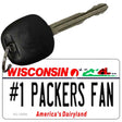 Number 1 Packers Fan Novelty Metal Key Chain KC-13530