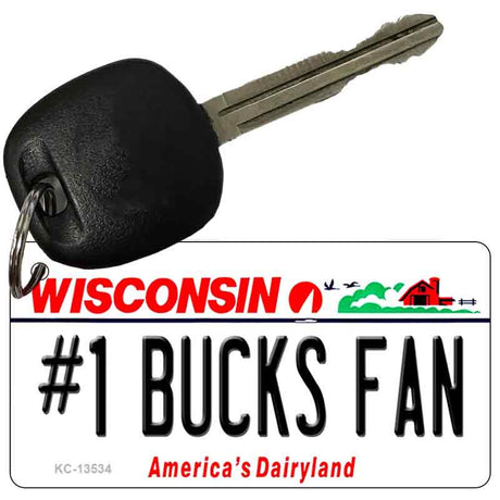 Number 1 Bucks Fan Novelty Metal Key Chain KC-13534