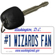 Number 1 Wizards Fan Novelty Metal Key Chain KC-13540