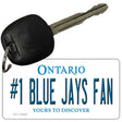 Number 1 Blue Jays Fan Novelty Metal Key Chain KC-13544