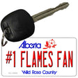 Number 1 Flames Fan Novelty Metal Key Chain KC-13556