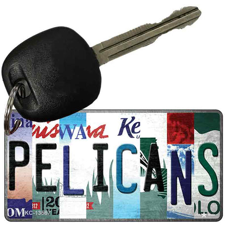 Pelicans Strip Art Novelty Metal Key Chain KC-13567