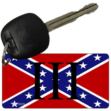 3 Percenter Confederate Novelty Metal Key Chain KC-13576