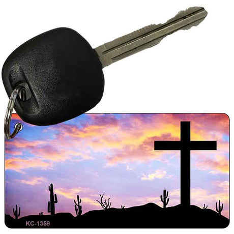 Sunset Cross Novelty Aluminum Key Chain KC-1359