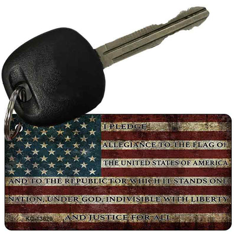 I Pledge Allegiance Flag Novelty Metal Key Chain KC-13629