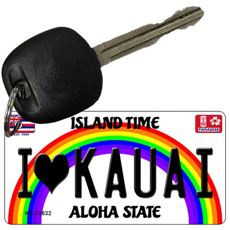 I Heart Kauai Novelty Metal Key Chain KC-13632