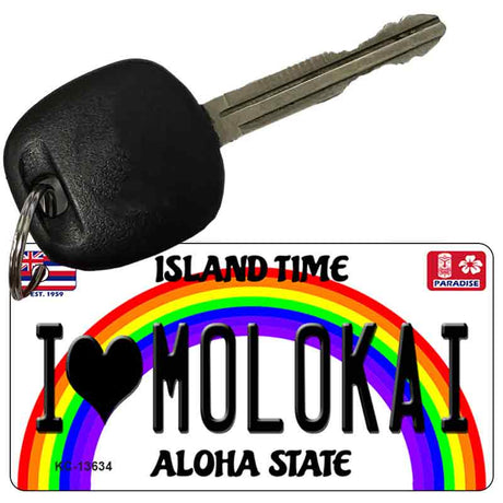 I Heart Molokai Novelty Metal Key Chain KC-13634