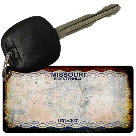 Missouri Bicentennial Rusty Blank Novelty Metal Key Chain KC-13655