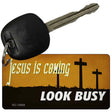 Jesus Is Coming Novelty Metal Key Chain KC-13659