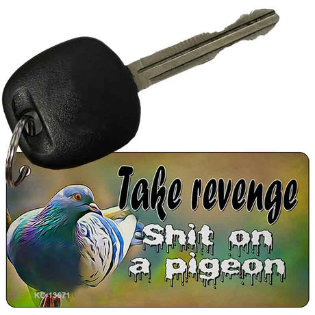 Shit On A Pigeon Novelty Metal Key Chain KC-13671