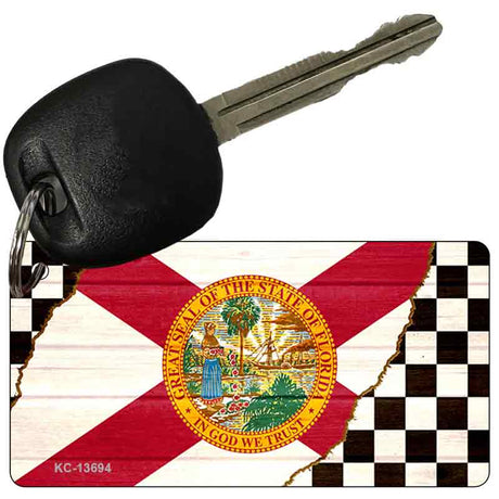 Florida Racing Flag Novelty Metal Key Chain KC-13694