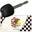 Illinois Racing Flag Novelty Metal Key Chain KC-13698