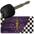 Indiana Racing Flag Novelty Metal Key Chain KC-13699