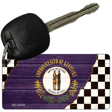 Kentucky Racing Flag Novelty Metal Key Chain KC-13702