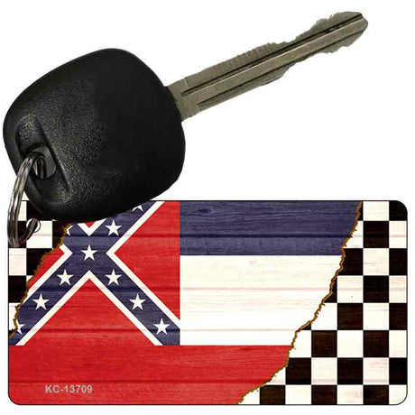 Mississippi Racing Flag Novelty Metal Key Chain KC-13709