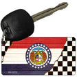 Missouri Racing Flag Novelty Metal Key Chain KC-13710