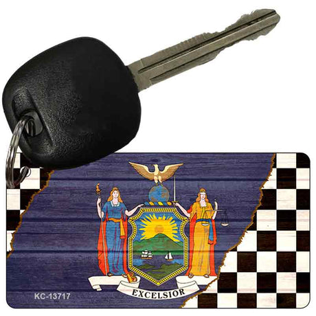 New York Racing Flag Novelty Metal Key Chain KC-13717