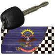 North Dakota Racing Flag Novelty Metal Key Chain KC-13719