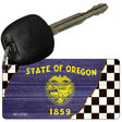 Oregon Racing Flag Novelty Metal Key Chain KC-13722