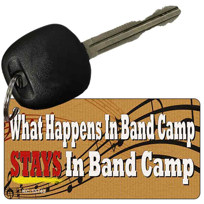What Happens In Band Camp Novelty Metal Key Chain Tag KC-13743