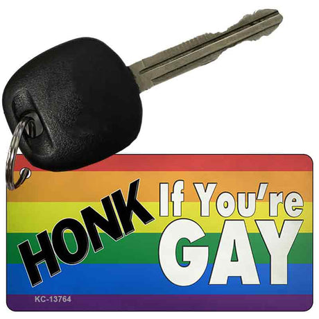 Honk If Youre Gay Novelty Metal Key Chain Tag KC-13764