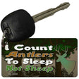 I Count Antlers To Sleep Novelty Metal Key Chain Tag KC-13769