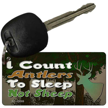 I Count Antlers To Sleep Novelty Metal Key Chain Tag KC-13769