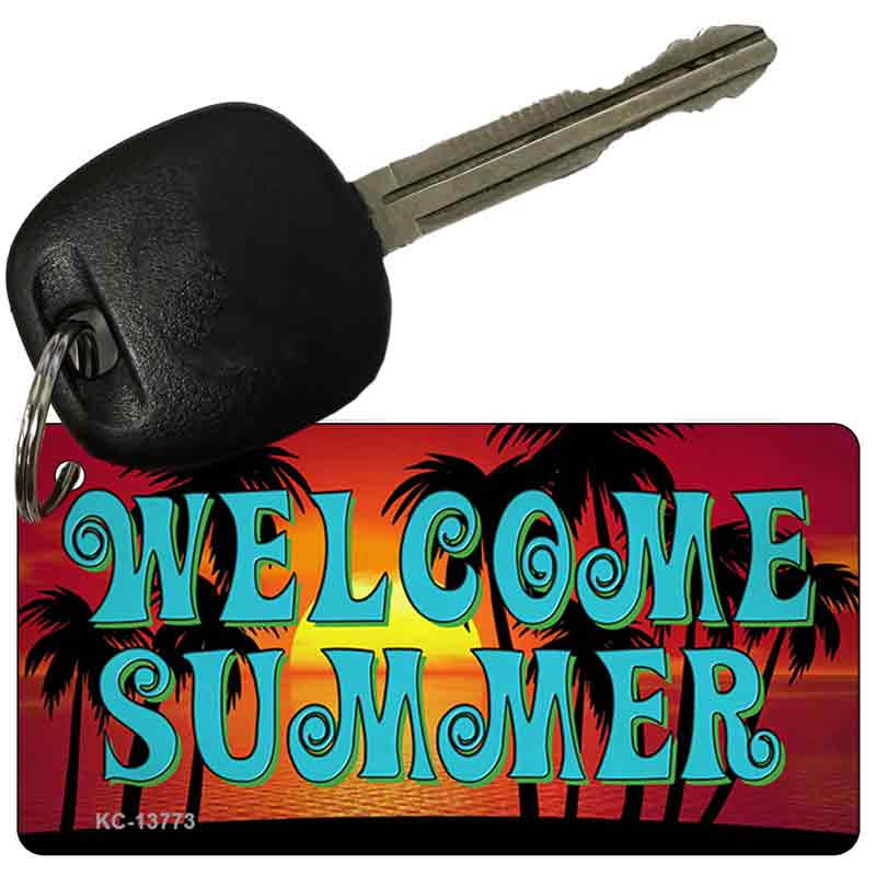 Welcome Summer Novelty Metal Key Chain Tag KC-13773