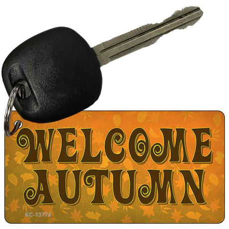 Welcome Autumn Novelty Metal Key Chain Tag KC-13774