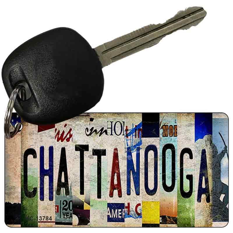 Chattanooga Strip Art Novelty Metal Key Chain KC-13784