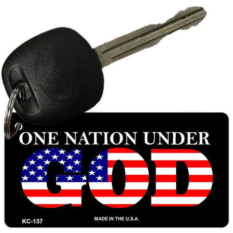 One Nation Under God Novelty Aluminum Key Chain KC-137