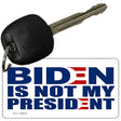 Biden Not My Pres White Novelty Metal Key Chain