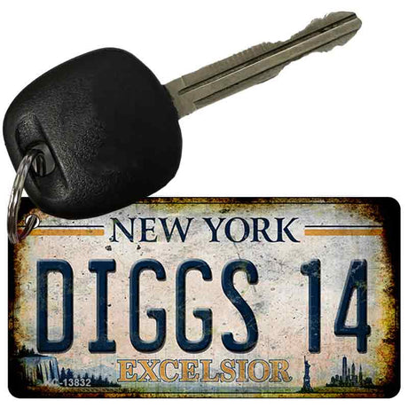 Diggs 14 Excelsior New York Rusty Novelty Metal Key Chain