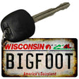 Bigfoot Wisconsin Novelty Metal Key Chain