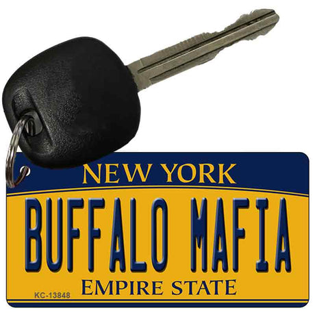 Buffalo Mafia NY Yellow Novelty Metal Key Chain